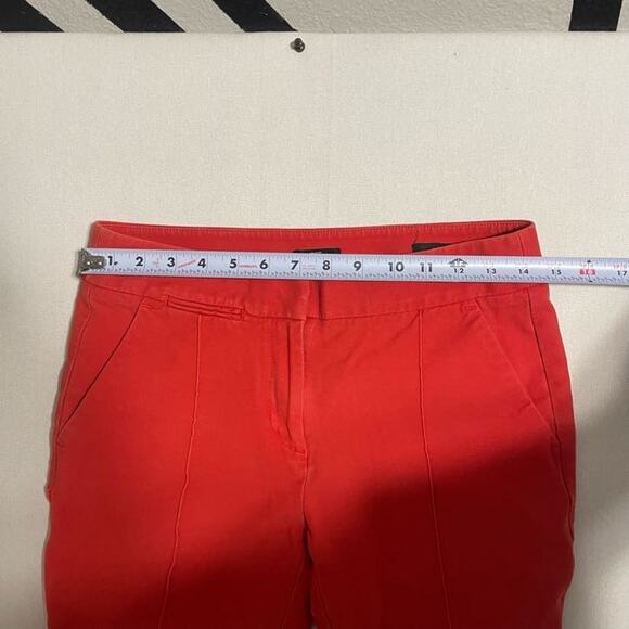 Ann Taylor LOFT Women's Marisa Cropped Trousers Pants Red - Size 2 - Picture 7 of 8